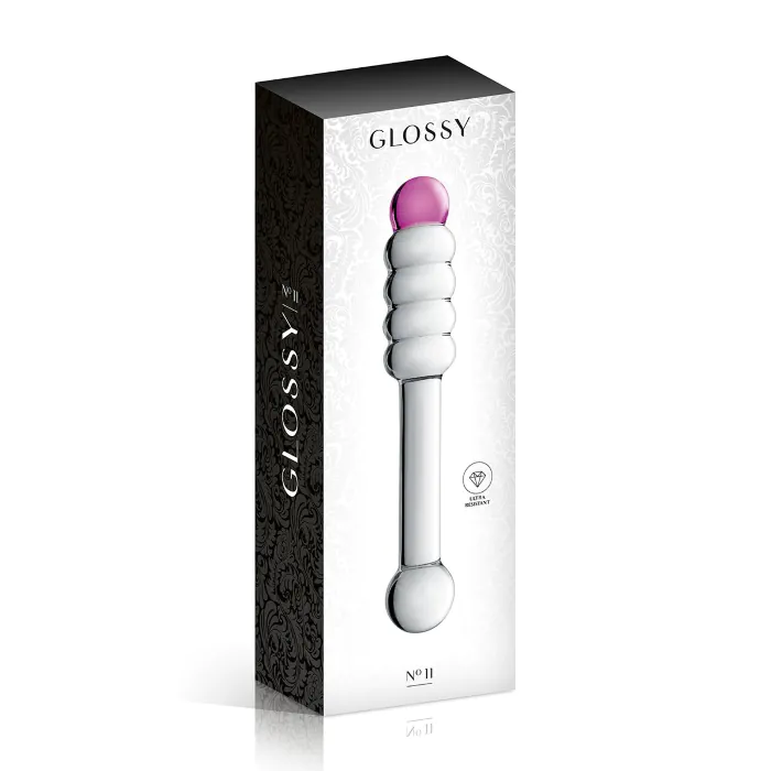 Скляний двосторонній фалоімітатор №11 Glossy Toys