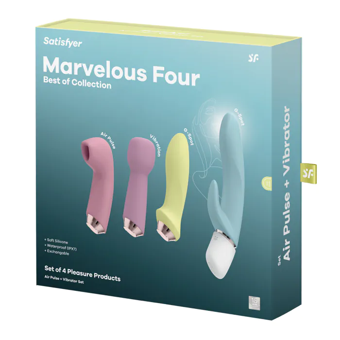 Мультифункціональний вібратор зі змінними насадками Satisfyer Marvelous Four — фото 10