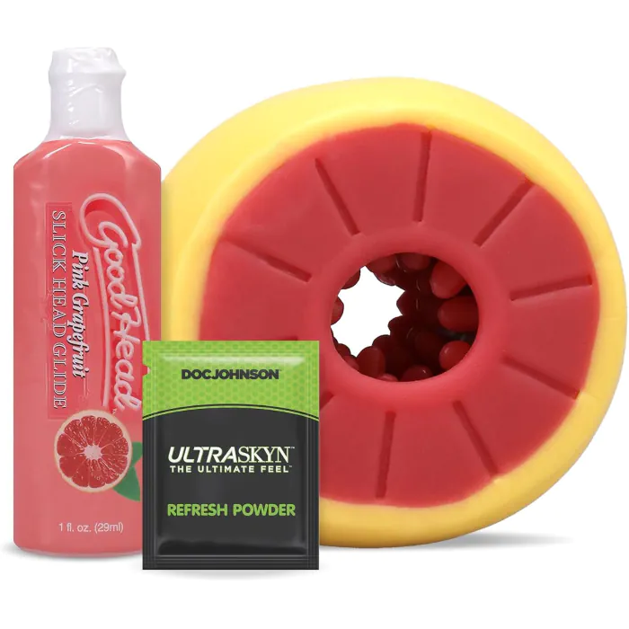Набір для мінету Doc Johnson GoodHead Grapefruit Blowjob Set Yellow