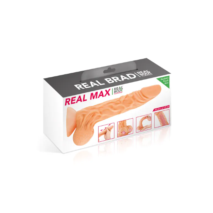 Фалоімітатор із рухомою крайньою плоттю Real Body Real Max — фото 5