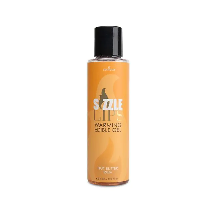Зігріваючі їстівний масажний гель Sensuva Sizzle Lips Butter Rum