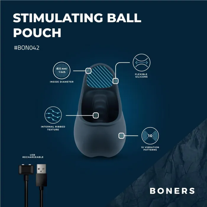Ерекційне кільце Boners Stimulating Ball Pouch — фото 13