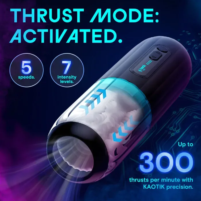 Смарт-мастурбатор Kaotik Labs The Shockwave, режим edging, імітація фрикцій — фото 19