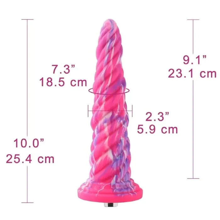 Фалоімітатор для секс-машин Hismith Awl Shape Silicone Dildo Monster Series — фото 3