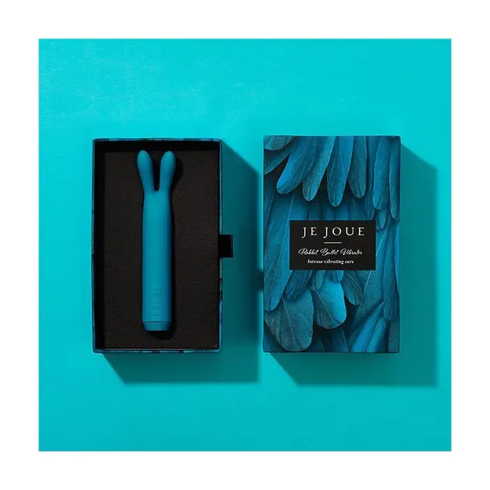 Вібратор із вушками Je Joue - Rabbit Bullet Vibrator Teal — фото 3
