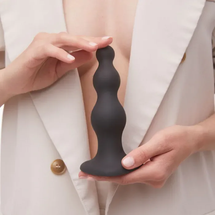 Насадка для страпона Strap-On-Me Dildo Plug Beads Black XL — фото 6