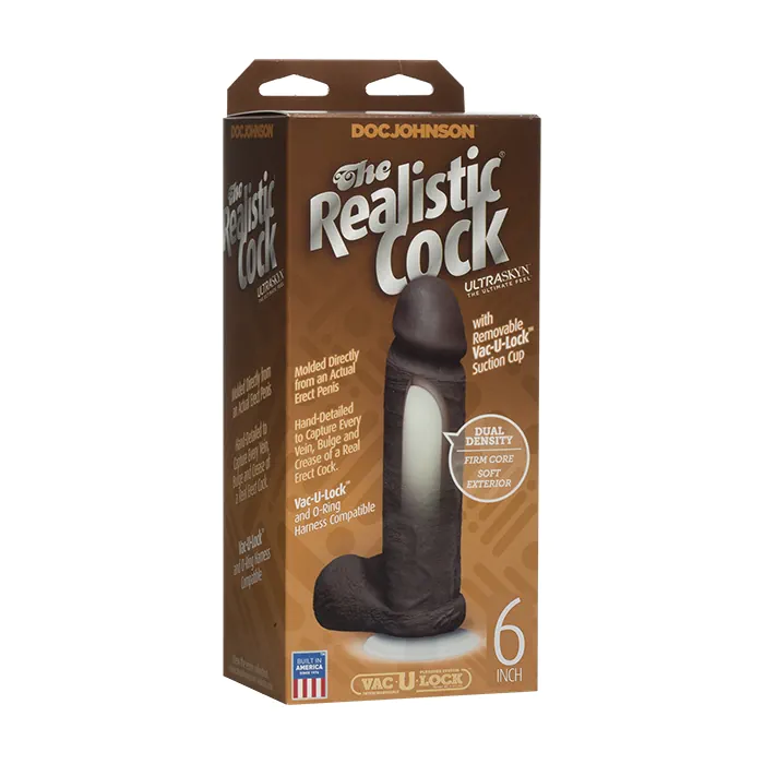 Фалоімітатор Doc Johnson Realistic Cock 6 inch Vac-U-Lock — фото 3