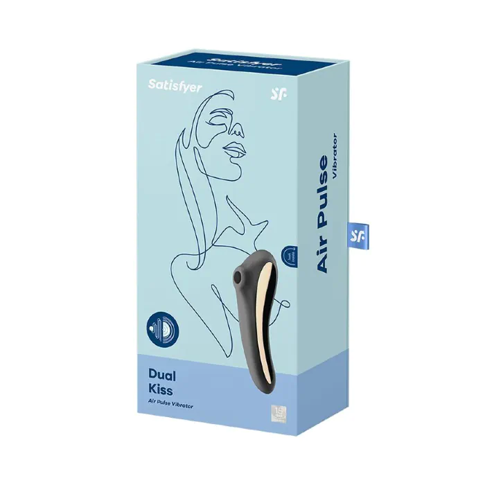 Вакуумний стимулятор з вібрацією Satisfyer Dual Kiss Black — фото 5