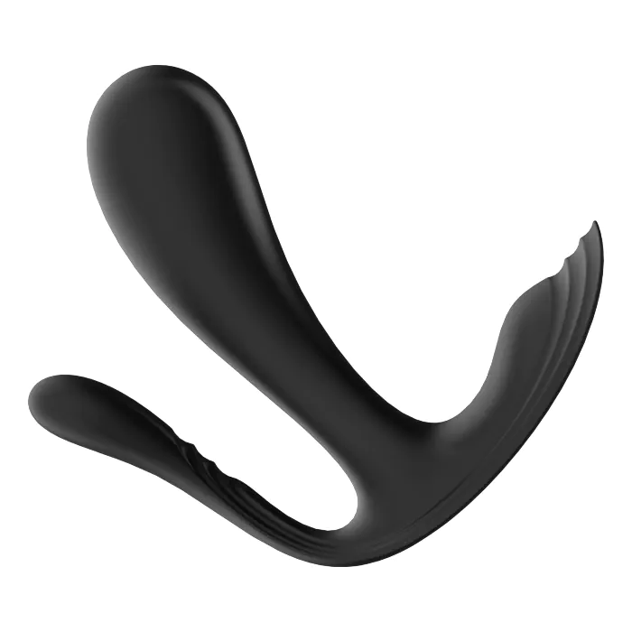 Подвійний смартвібратор у трусики Satisfyer Top Secret+  Black — фото 2