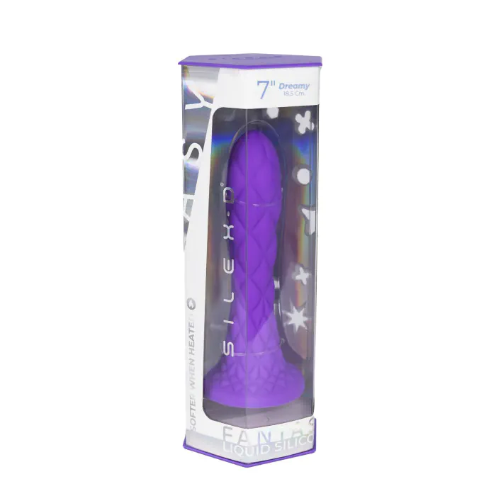 Фалоімітатор SilexD Fantasy Liquid Silicone Dreamy 7" Purple — фото 9