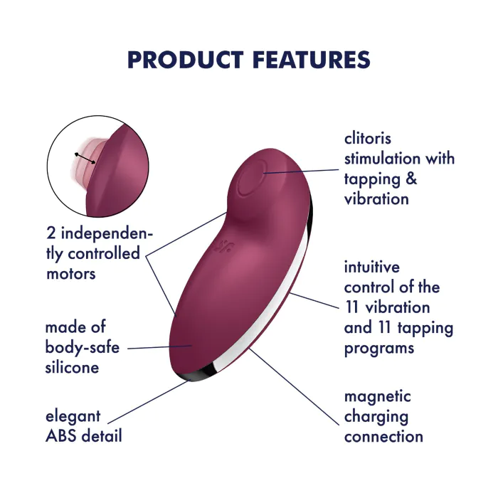 Вібростимулятор Satisfyer Tap & Climax 2 Red — фото 3