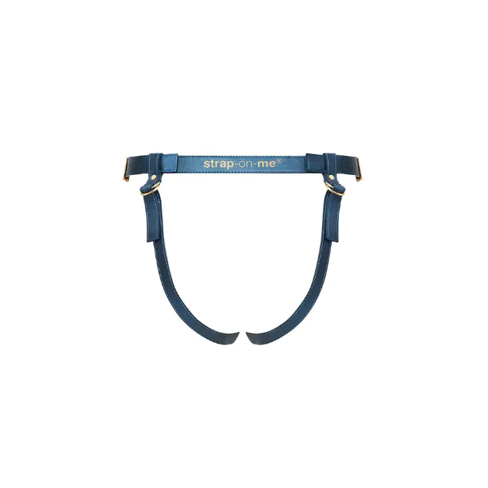 Трусики для страпона Strap-On-Me Leatherette Harness Generous One Size Blue — фото 3