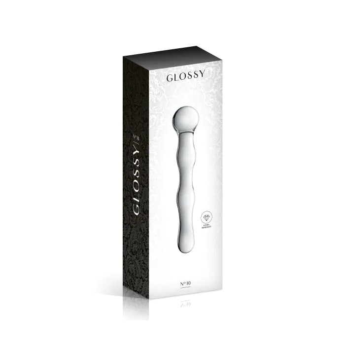 Скляний фалоімітатор №10 CLEAR Glossy Toys