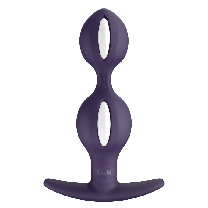 Анальні кульки Fun Factory B Balls Duo White-Dark Violet — фото 2
