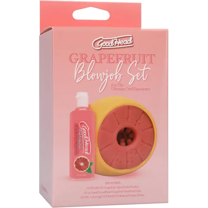 Набір для мінету Doc Johnson GoodHead Grapefruit Blowjob Set Yellow — фото 7