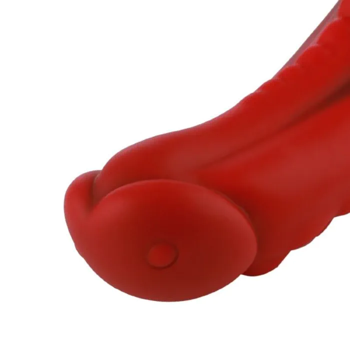 Дилдо Hismith 8.35" Curved Silicone Dildo Red Monster Series — фото 6