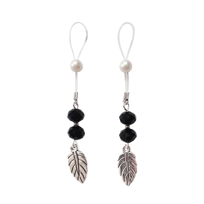 Прикраса для сосків Art of Sex Nipple Jewelry Leaf Black