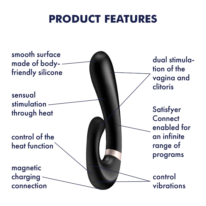 Смарт вібратор Satisfyer Heat Wave Connect App black — фото 8