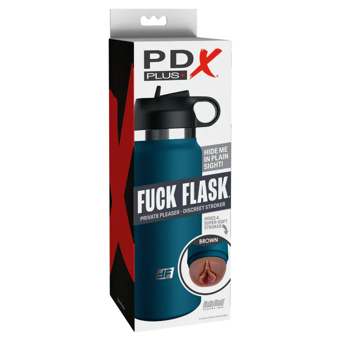 Мастурбатор PDX Plus Fuck Flask Private Pleaser Brown — фото 6