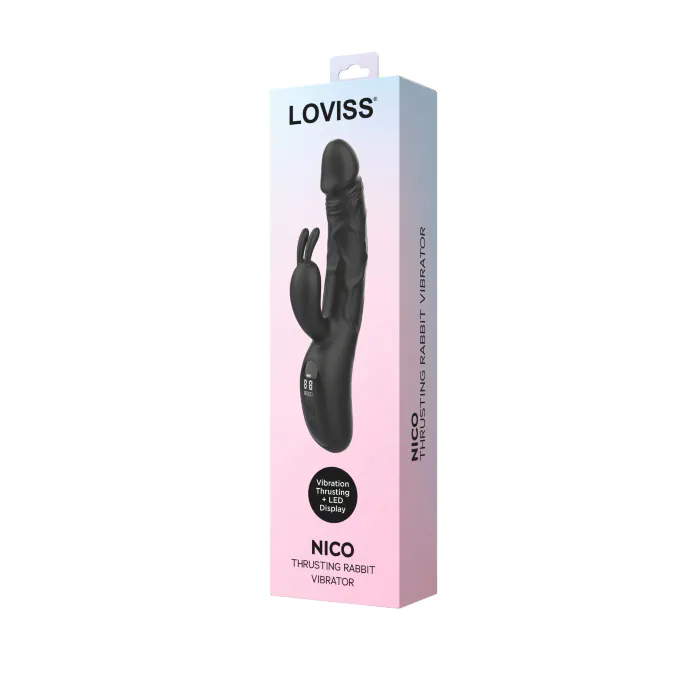 Вібратор-кролик з пульсацією Loviss Nico Thrusting Rabbit Vibrator — фото 7