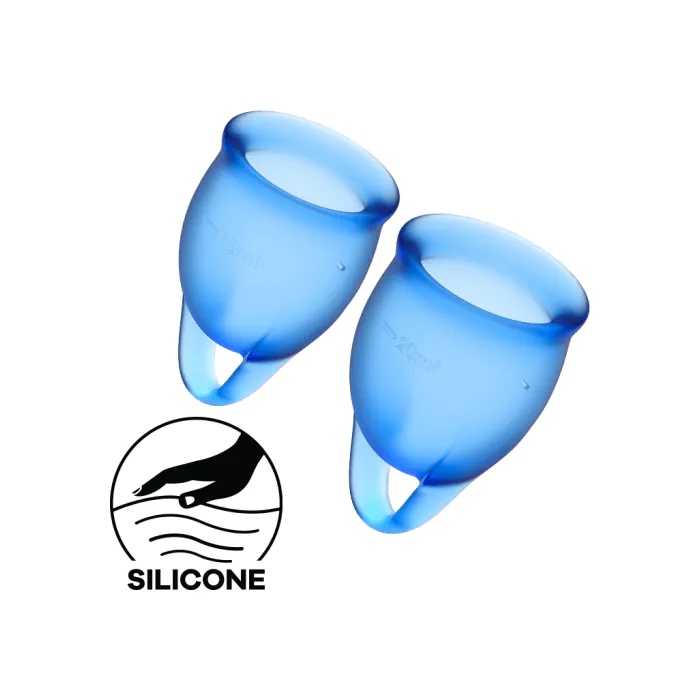 Набір менструальних чаш Satisfyer Feel Confident Blue