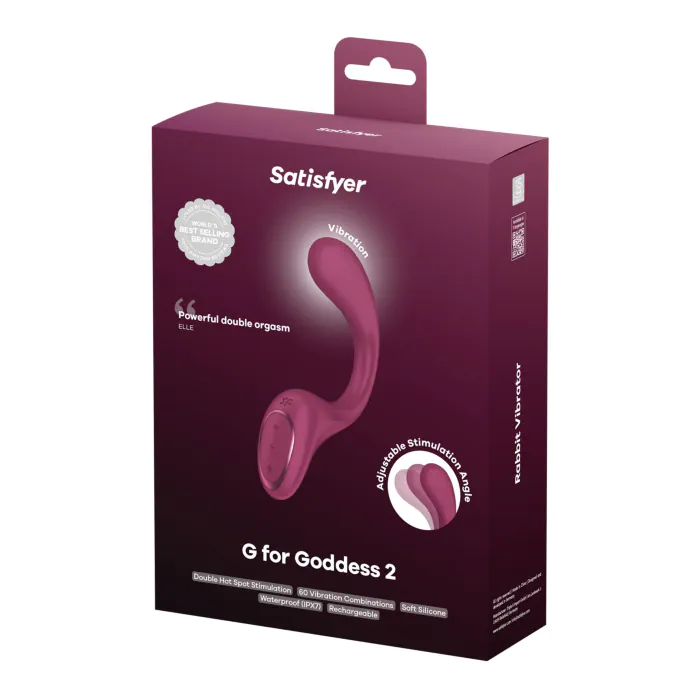 Вагінально-кліторальний вібратор Satisfyer G for Goddess 2 Wine Red — фото 5