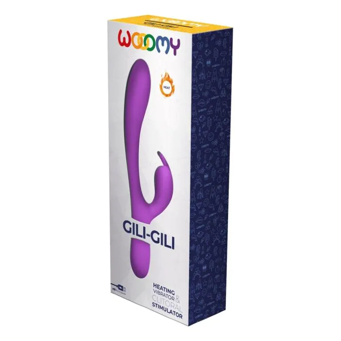 Вібратор-кролик з підігрівом Wooomy Gili-Gili Vibrator with Heat Purple — фото 4