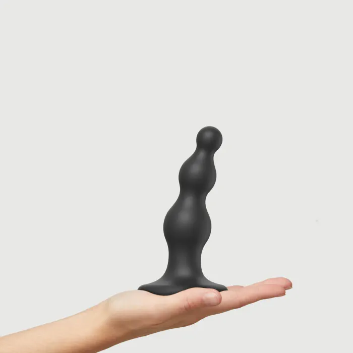 Насадка для страпона Strap-On-Me Dildo Plug Beads Black S — фото 2