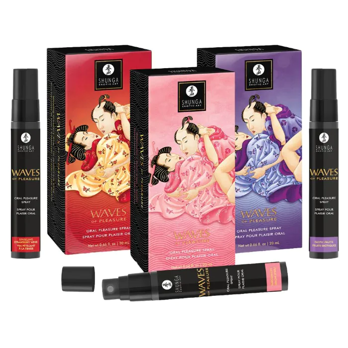 Спрей для посилення слиновиділення Shunga Waves of Pleasure Strawberry Sparkling Wine 20 мл — фото 6