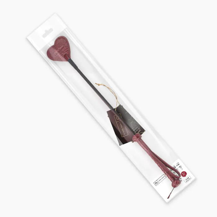 Шльопалка-сердечко Liebe Seele Wine Red Riding Crop with Heart-Shape Tip — фото 5