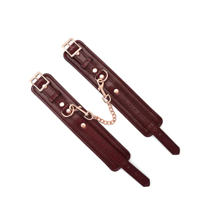 Шкіряні поножі Liebe Seele Wine Red Ankle Cuffs — фото 8