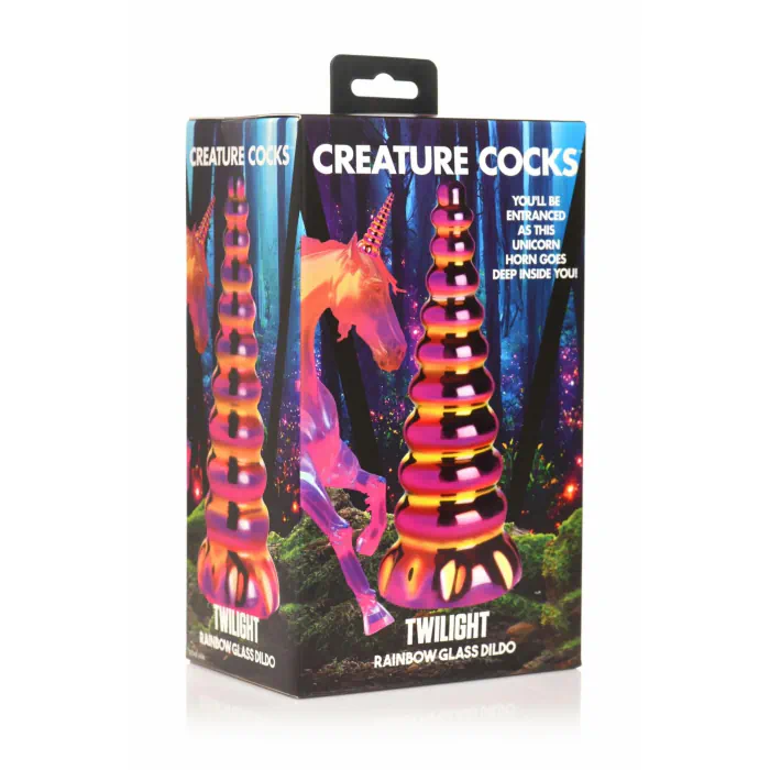 Фалоімітатор Creature Cocks Twilight Rainbow Glass Dildo — фото 9