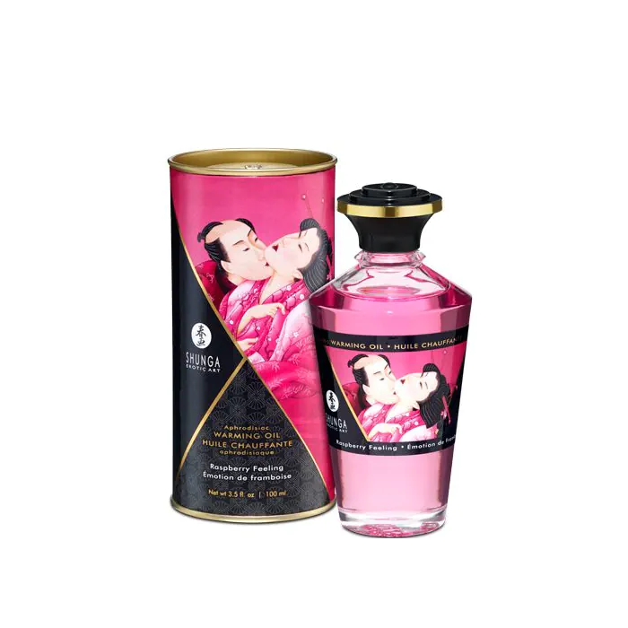 Розігріваюча олія Shunga APHRODISIAC WARMING OIL малина — фото 2