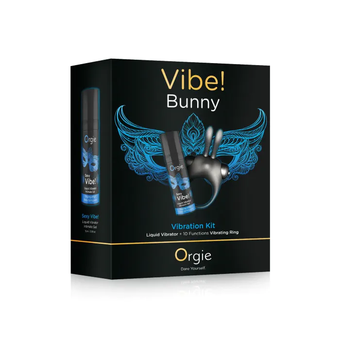 Набір Orgie Vibe Bunny: рідкий вібратор та ерекційне віброкільце — фото 2