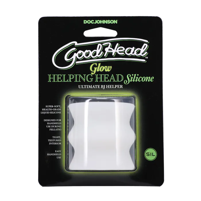 Мастурбатор Doc Johnson GoodHead Glow Helping Head Silicone — фото 4