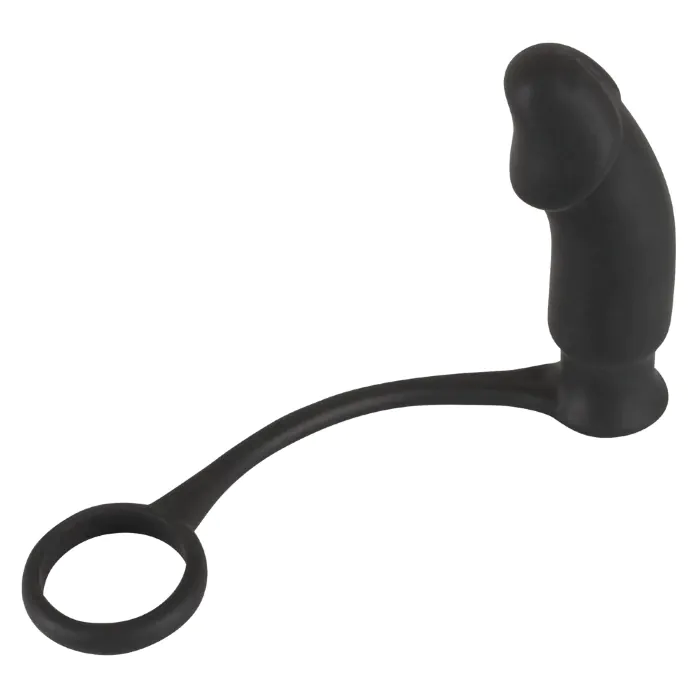 Анальна пробка Black Velvets Vibrating Ring + Plug — фото 3