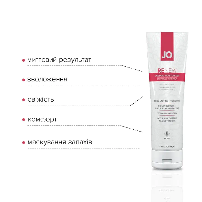 Зволожуючий відновлювальний крем Jo Renew Vaginal Moisturizer 120 мл — фото 3