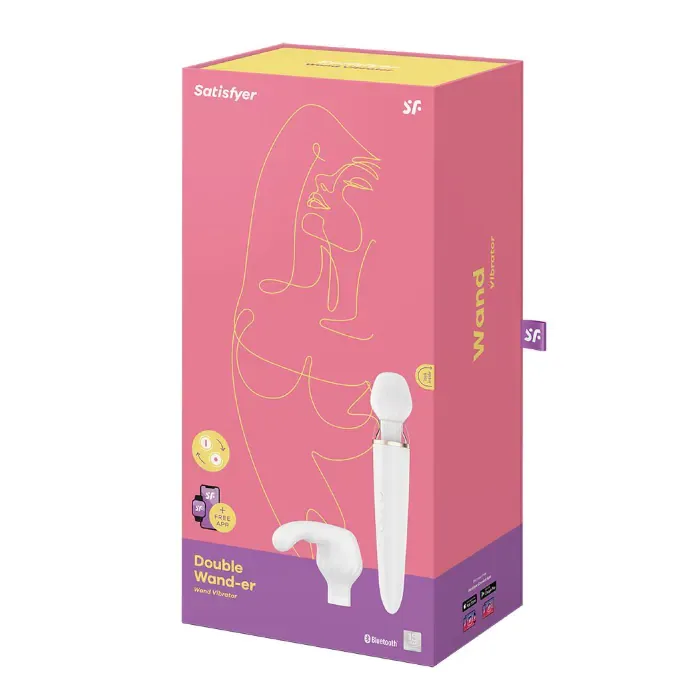 Вібромасажер Satisfyer Double Wand-er Connect App white — фото 6