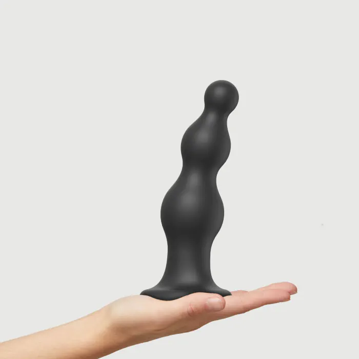 Насадка для страпона Strap-On-Me Dildo Plug Beads Black XXL — фото 2