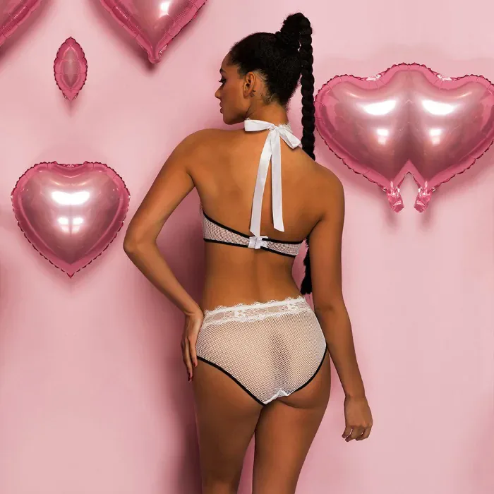 Мереживний еротичний комплект з топом S/M — фото 2