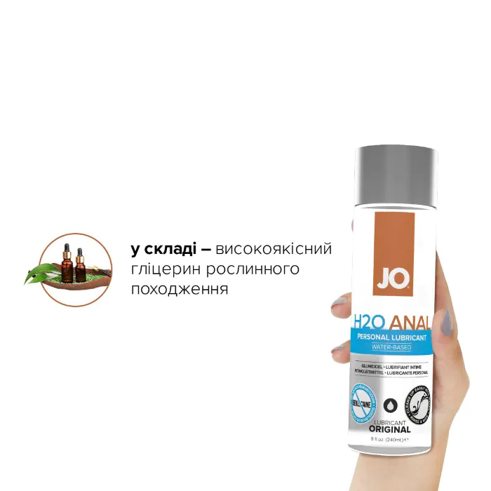 Анальна змазка JO Anal H2O Original 240 мл — фото 4