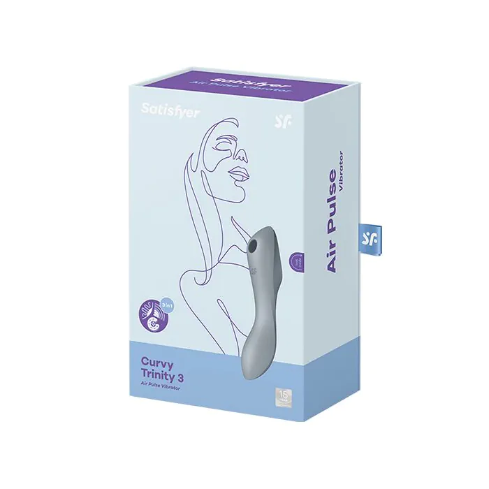 Вакуумний стимулятор Satisfyer Curvy Trinity 3 bluegrey — фото 5