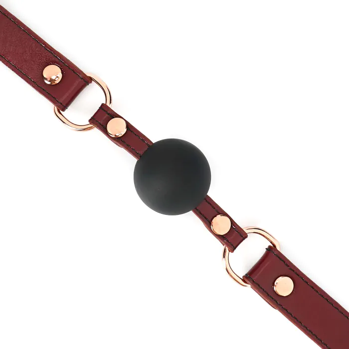 Силіконовий кляп Liebe Seele Wine Red Ball Gag — фото 3