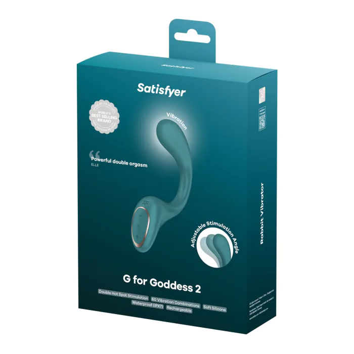 Вагінально-кліторальний вібратор Satisfyer G for Goddess 2 Bottle Green — фото 5