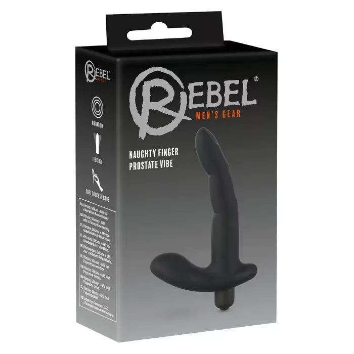 Масажер простати Rebel Naughty Finger Prostate Black — фото 6