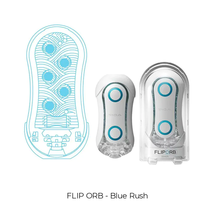 Мастурбатор Tenga Flip Orb Blue Rush — фото 3
