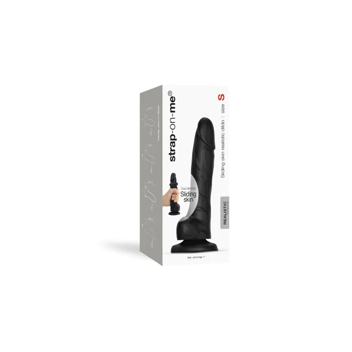 Реалістичний фалоімітатор Strap-On-Me Sliding Skin Realistic Dildo Black S — фото 8