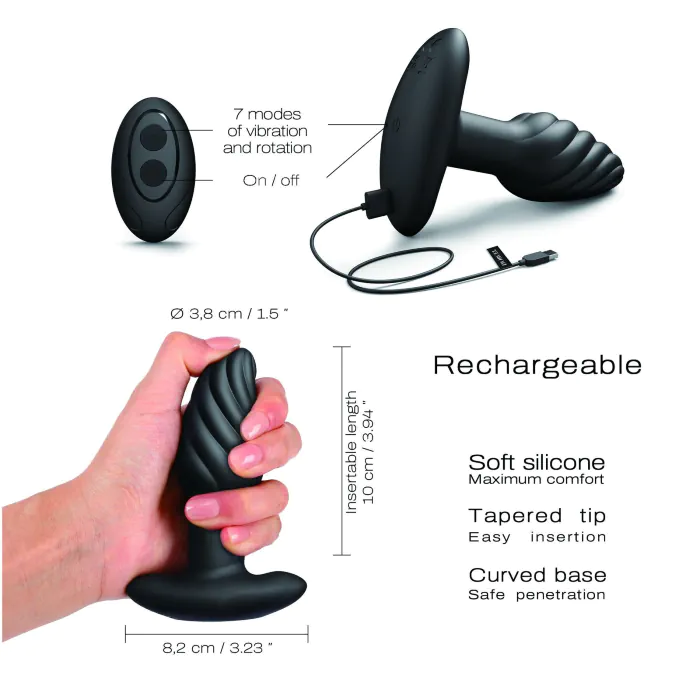Анальна вібропробка Dorcel Spin Plug — фото 4