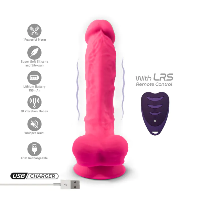 Вібратор з дистанційним керуванням Silexd Model 1 Vetus Vibro Pink 8" — фото 8