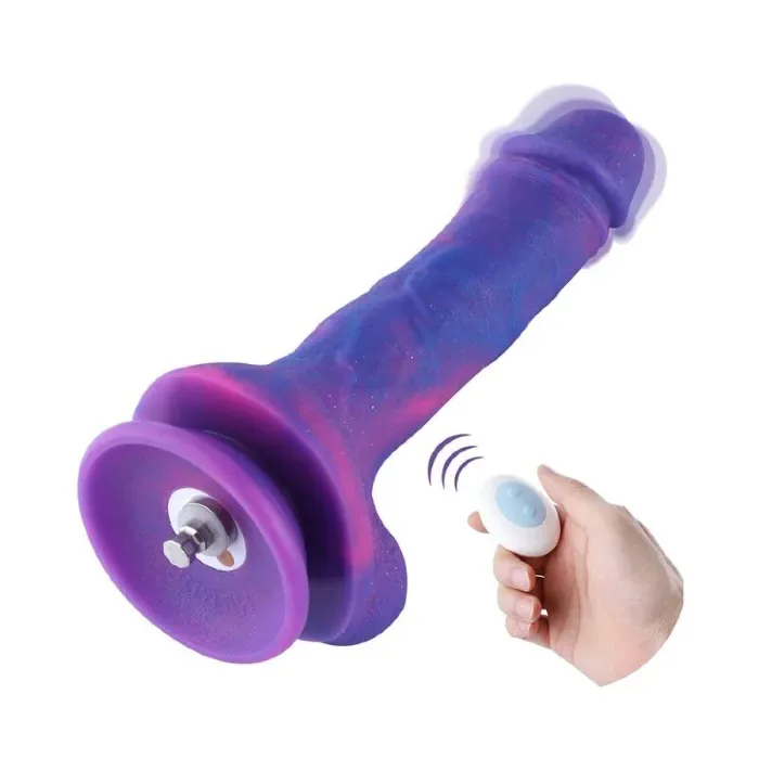 Фалоімітатор 8.2″ з вібрацією для секс-машин Hismith Purple Silicone Dildo with Vibe — фото 2